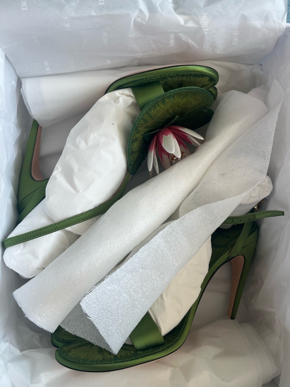 NWB Dior Nympheas Water Lily Sandal Heel sz36.5 - Picture 11 of 12
